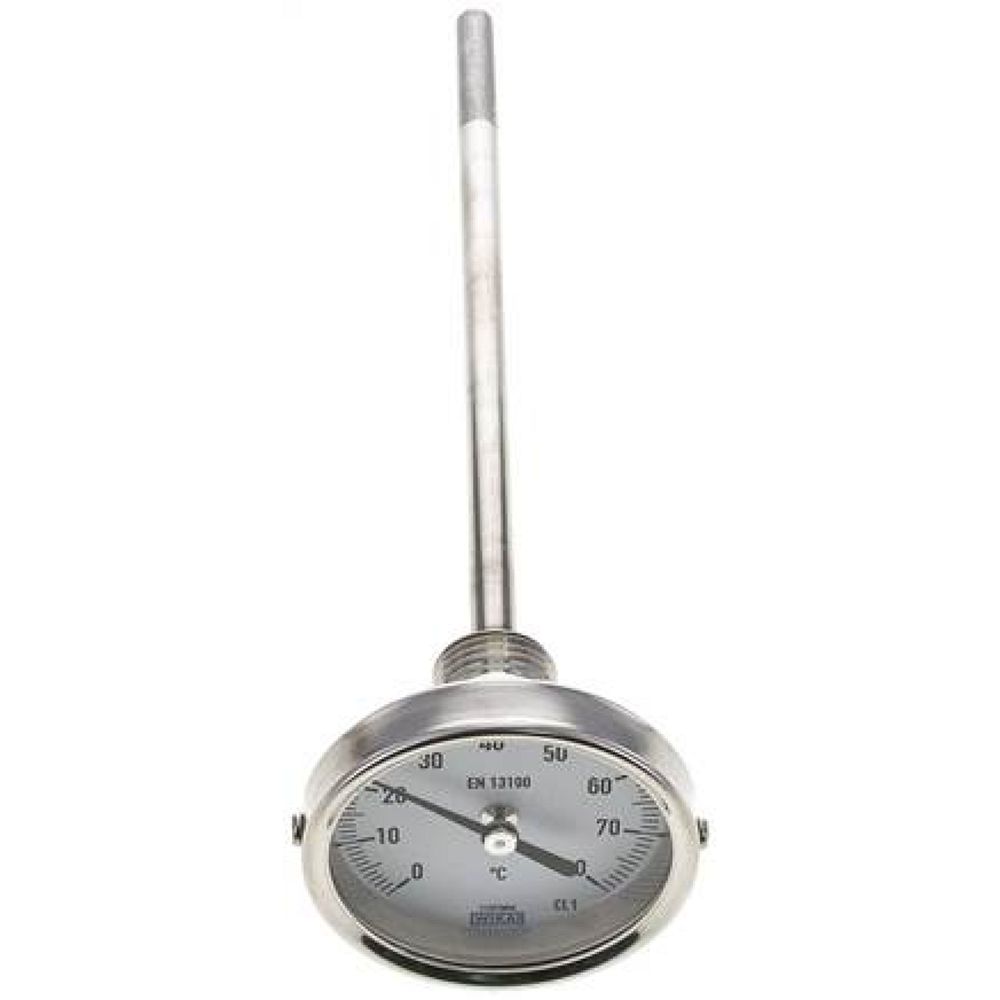 Wika TW 8063200 Bimetallthermometer, waagerecht D63/0 bis +80°C/200mm