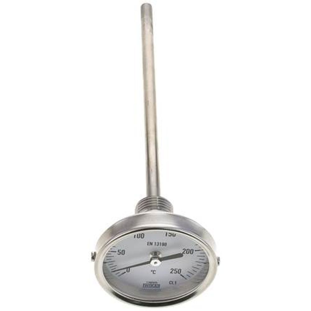 Wika TW 25063200 Bimetallthermometer, waagerecht D63/0 bis +250°C/200mm