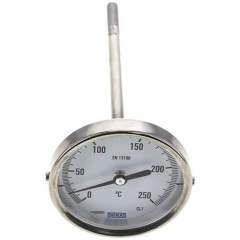 Wika TW 25080160 Bimetallthermometer, waagerecht D80/0 bis +250°C/160mm