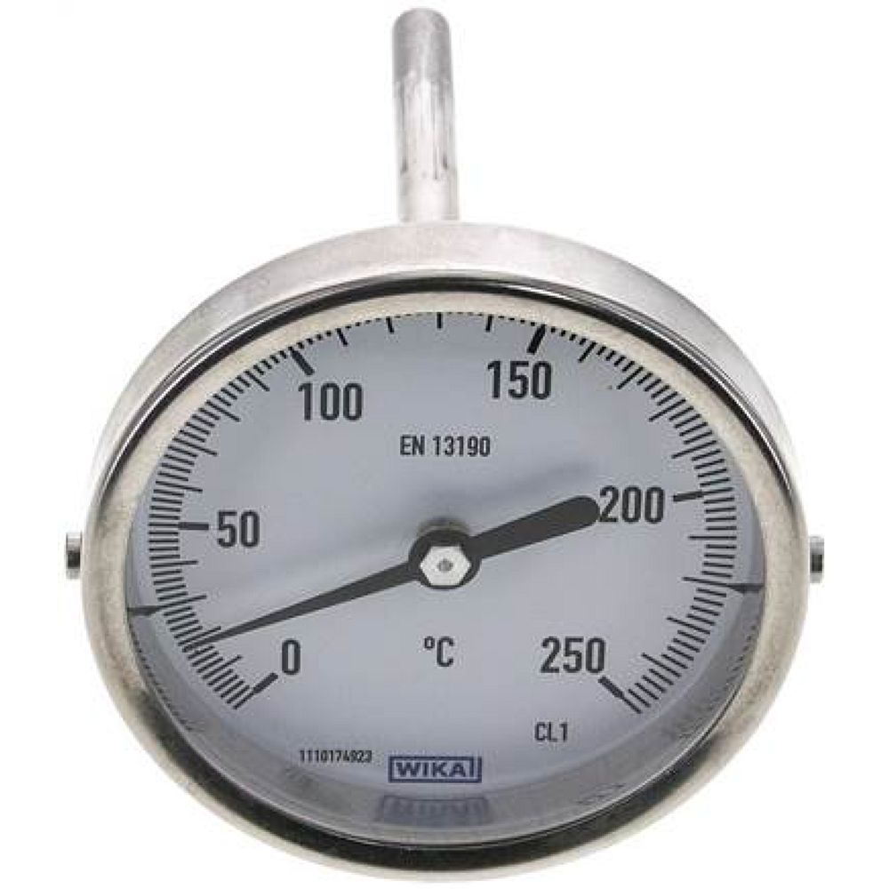 Wika TW 25080100 Bimetallthermometer, waagerecht D80/0 bis +250°C/100mm