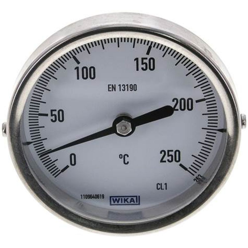 Wika TW 2508063 Bimetallthermometer, waagerecht D80/0 bis +250°C/63mm