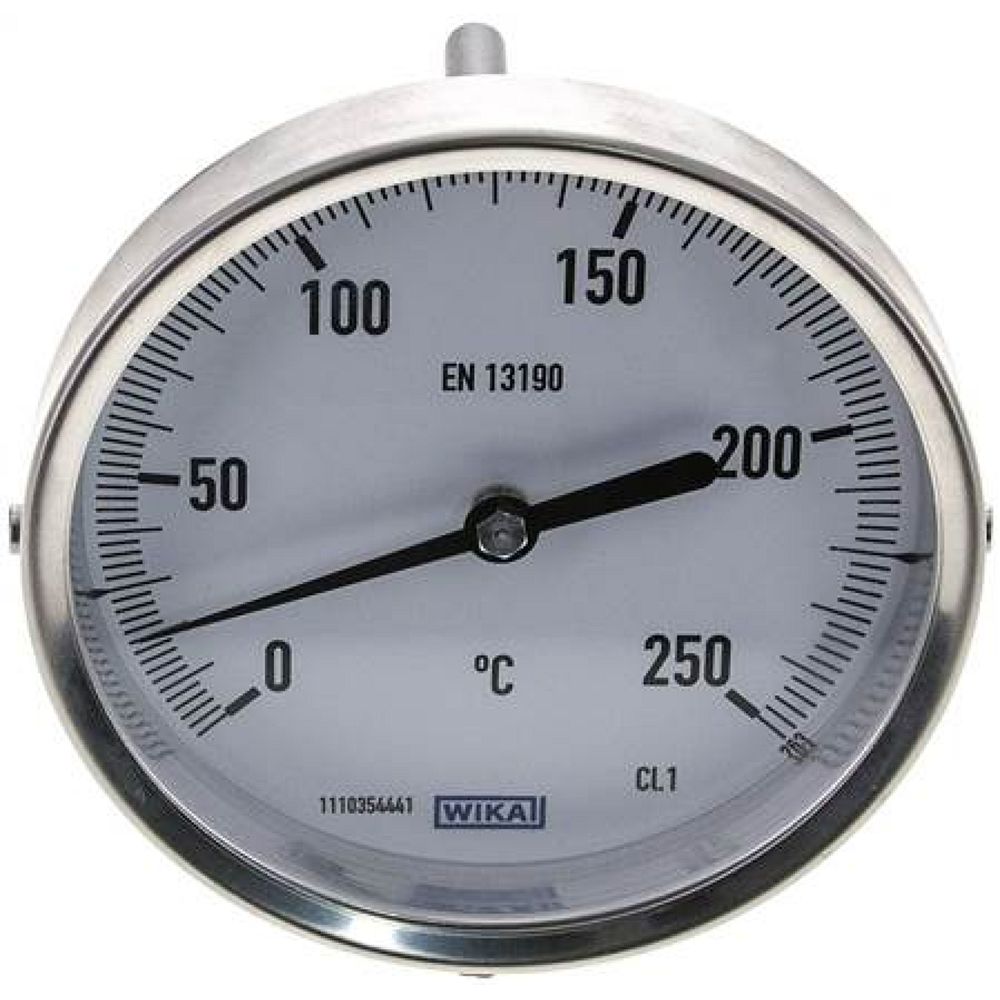 Wika TW 250100100 Bimetallthermometer, waagerecht D100/0 bis +250°C/100mm