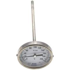 Wika TW 20080200 Bimetallthermometer, waagerecht D80/0 bis +200°C/200mm
