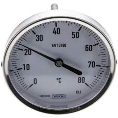 Wika TW 80100100 Bimetallthermometer, waagerecht D100/0 bis +80°C/100mm