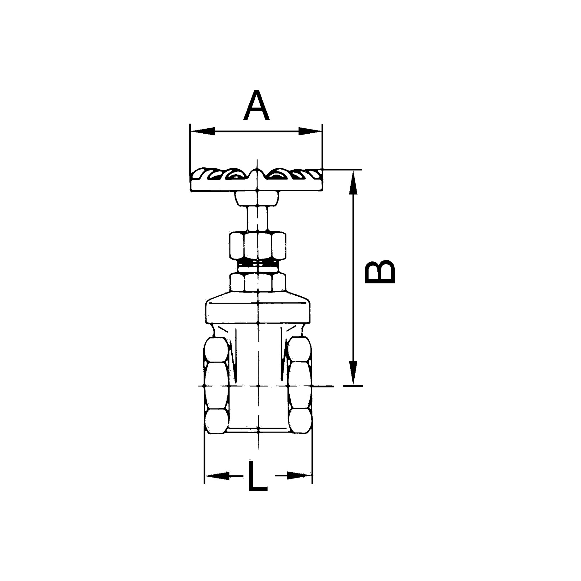 Muffen-Absperrventil, Messing, G 2, DN 50 - Riegler 103794