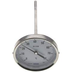 Wika TW 80100200 Bimetallthermometer, waagerecht D100/0 bis +80°C/200mm
