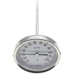 Wika TW 120100200 Bimetallthermometer, waagerecht D100/0 bis +120°C/200mm