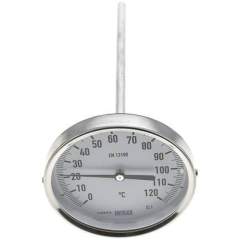 Wika TW 120100200 Bimetallthermometer, waagerecht D100/0 bis +120°C/200mm