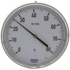 Wika TW 80160100 Bimetallthermometer, waagerecht D160/0 bis +80°C/100mm