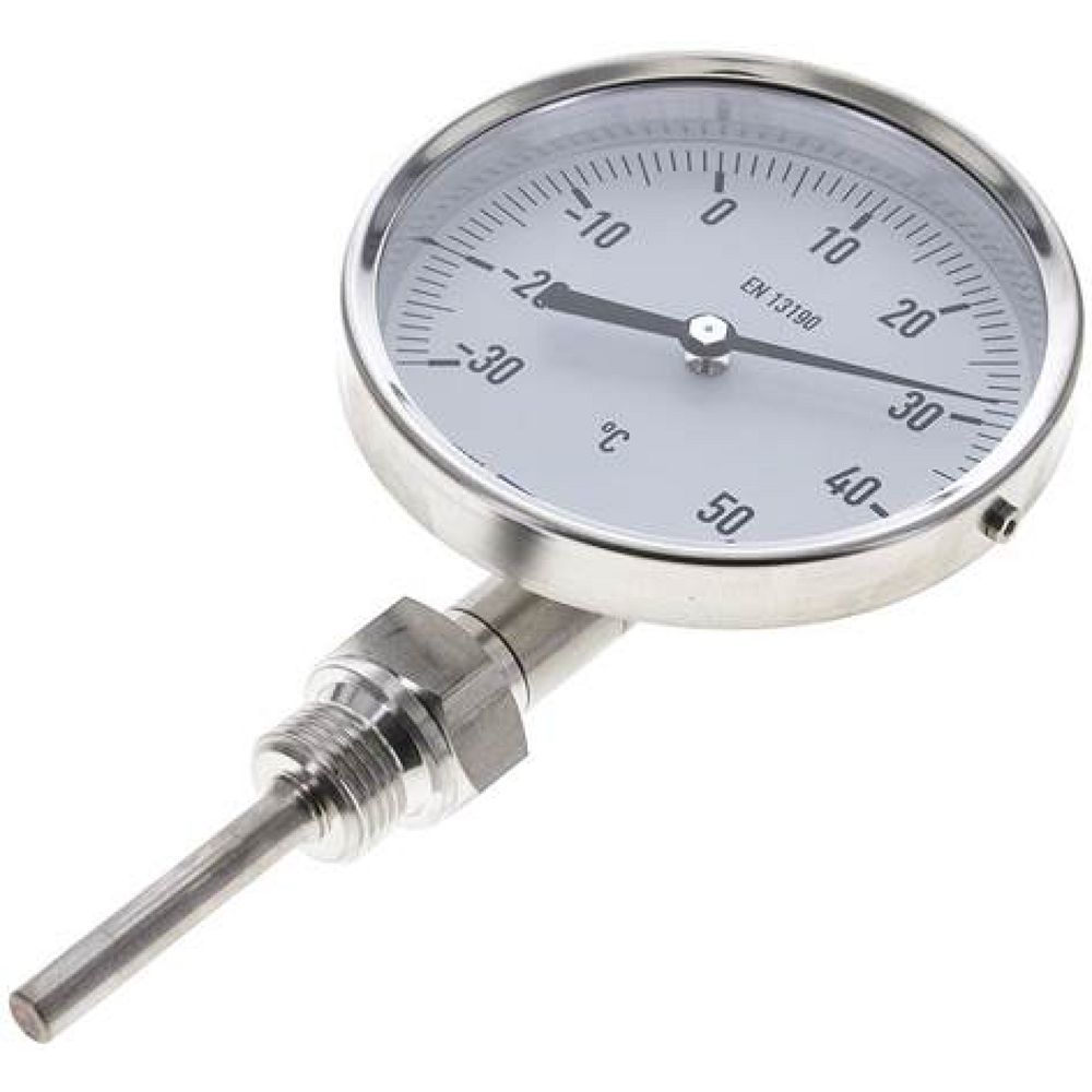 Wika TS 3510063 Bimetallthermometer, senkrecht D100/-30 bis +50°C/63mm