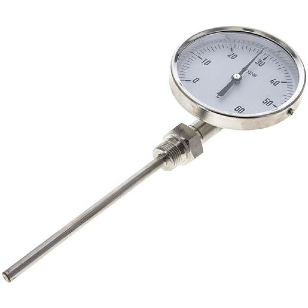 Wika TS 60100160 Bimetallthermometer, senkrecht D100/0 bis +60°C/160mm
