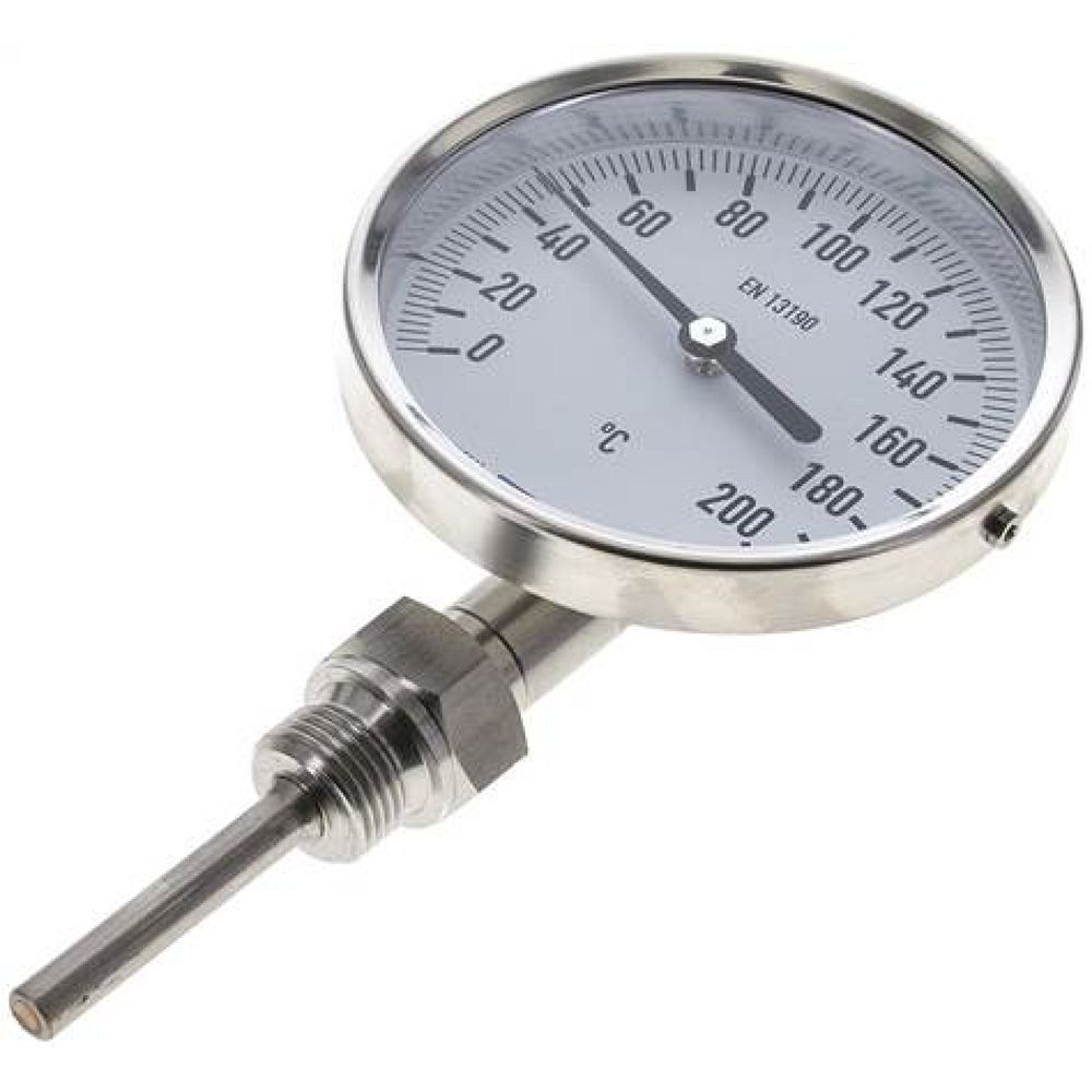 Wika TS 20010063 Bimetallthermometer, senkrecht D100/0 bis +200°C/63mm