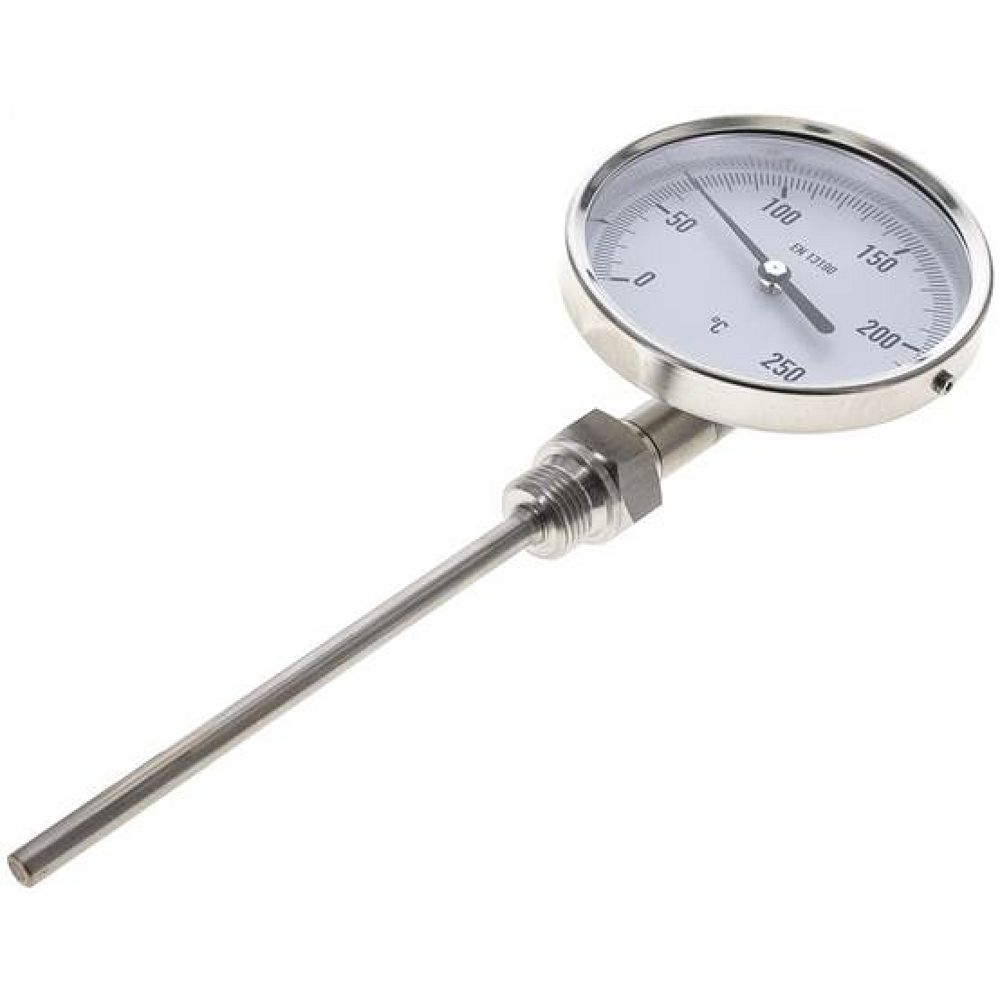Wika TS 250100160 Bimetallthermometer, senkrecht D100/0 bis +250°C/160mm