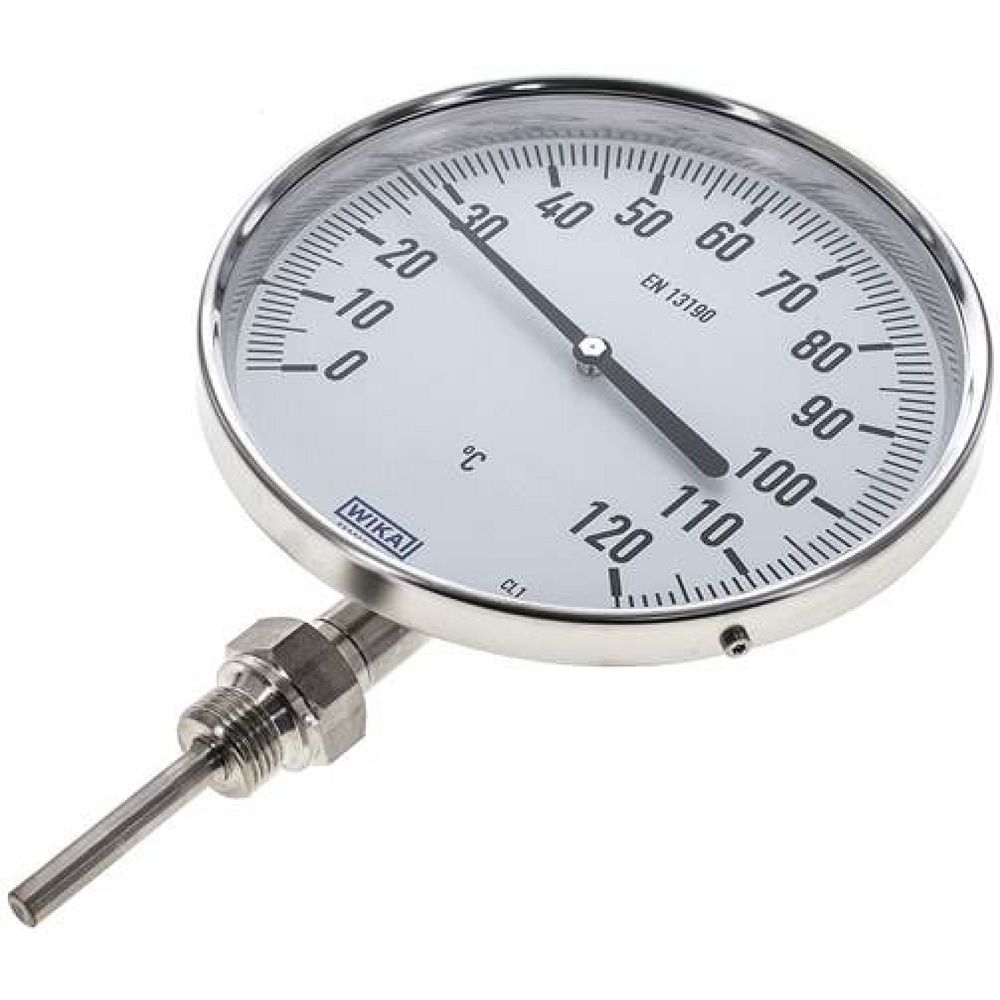 Wika TS 12016063 Bimetallthermometer, senkrecht D160/0 bis +120°C/63mm