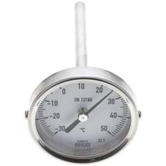 Wika TWT 3563100 ES Bimetallthermometer, waagerecht D63/-30 bis +50°C/100mm