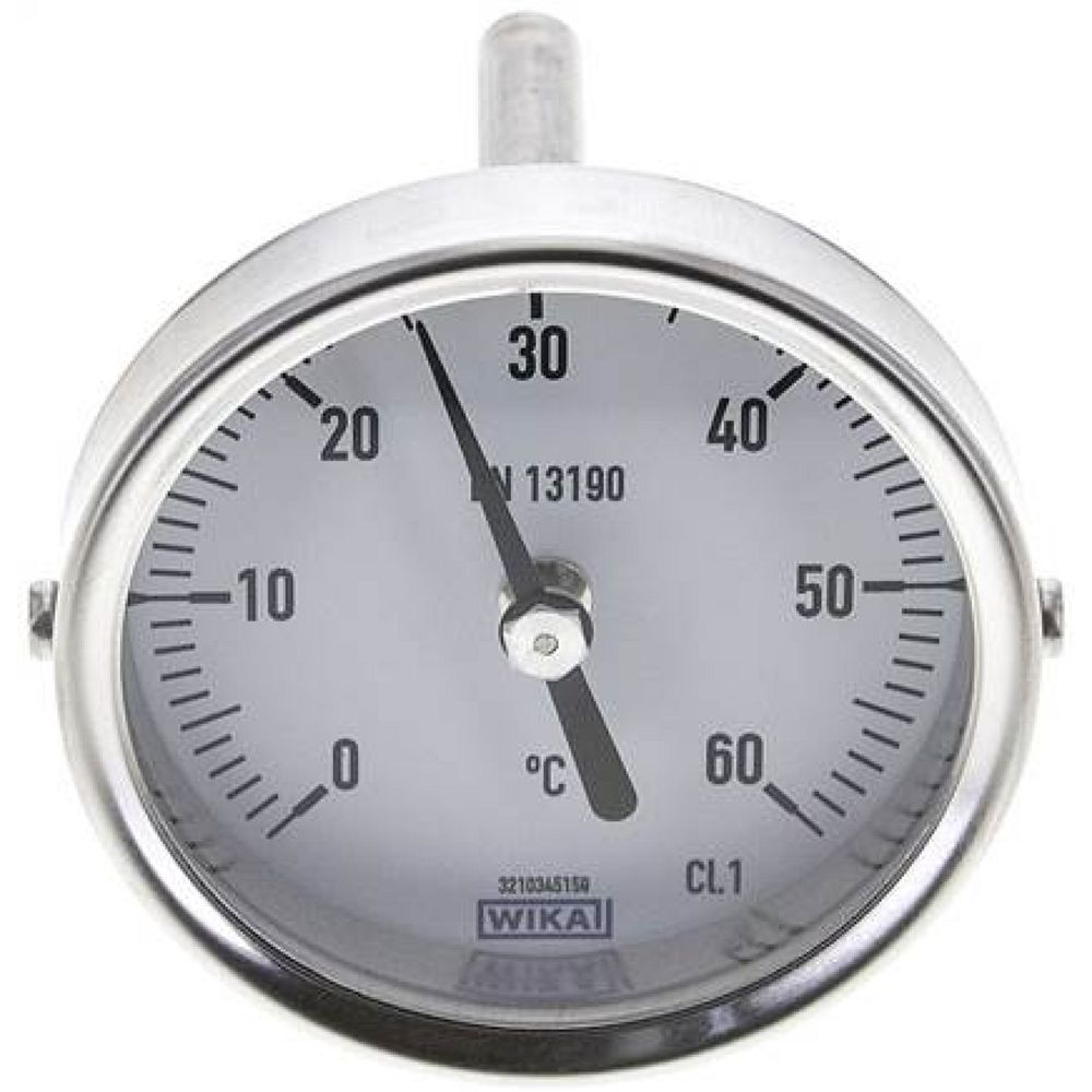 Wika TWT 606363 ES Bimetallthermometer, waagerecht D63/0 bis +60°C/63mm