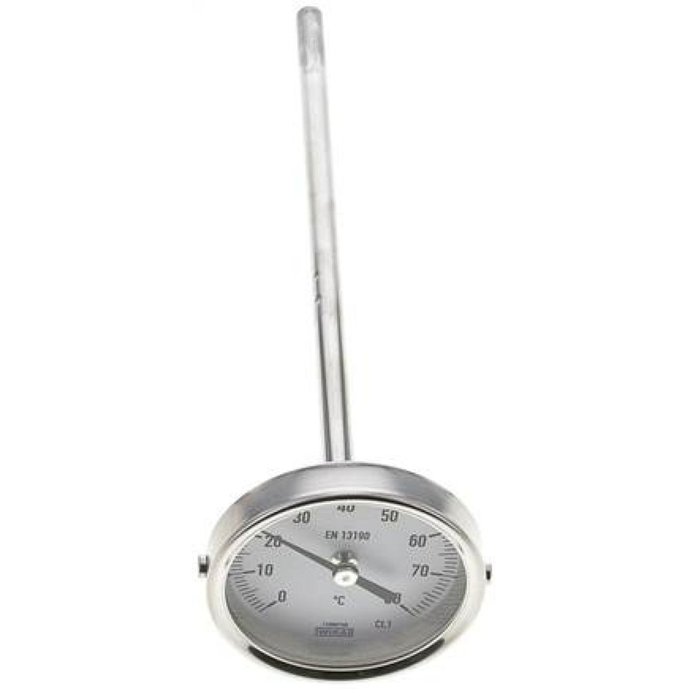 Wika TWT 8063200 ES Bimetallthermometer, waagerecht D63/0 bis +80°C/200mm