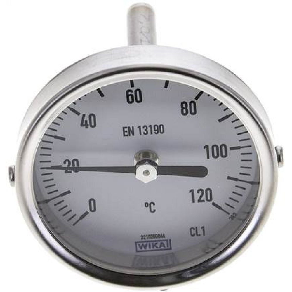 Wika TWT 1206363 ES Bimetallthermometer, waagerecht D63/0 bis +120°C/63mm