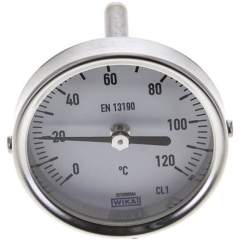 Wika TWT 1206363 ES Bimetallthermometer, waagerecht D63/0 bis +120°C/63mm