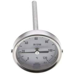 Wika TWT 12063100 ES Bimetallthermometer, waagerecht D63/0 bis +120°C/100mm