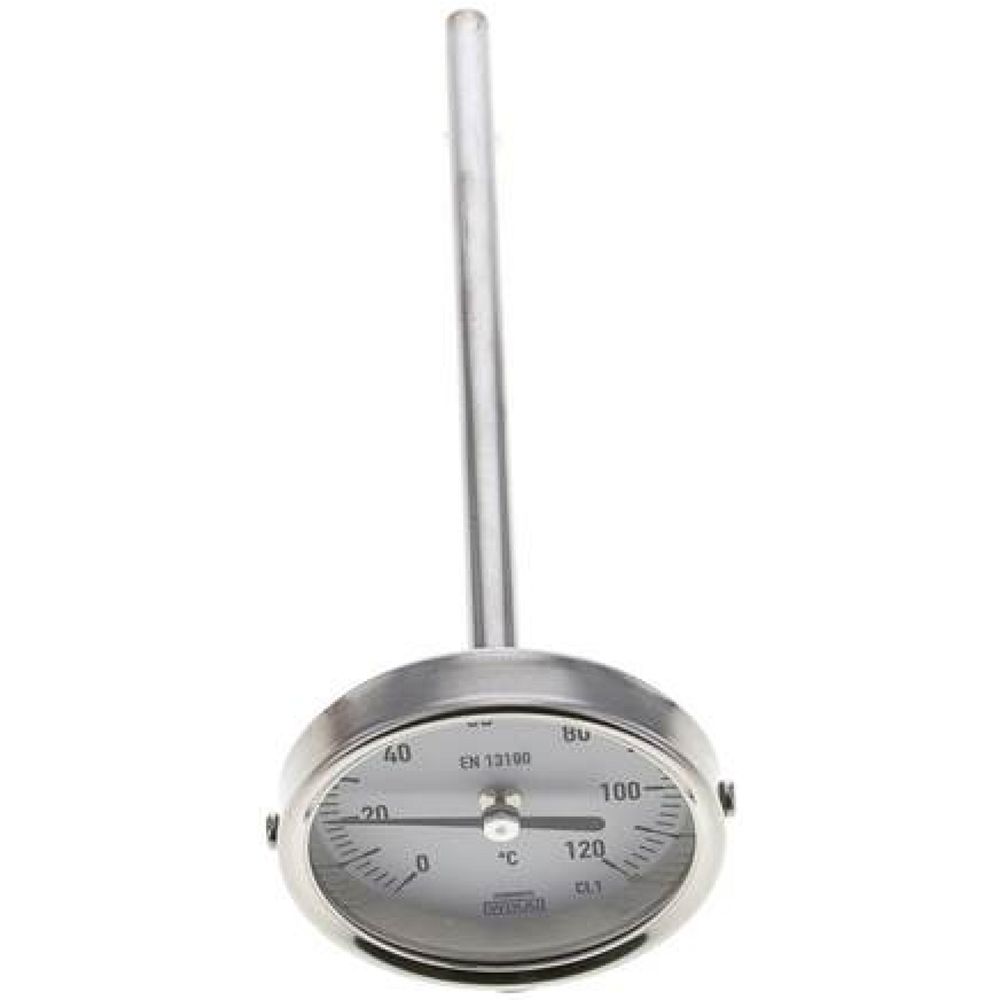 Wika TWT 12063160 ES Bimetallthermometer, waagerecht D63/0 bis +120°C/160mm