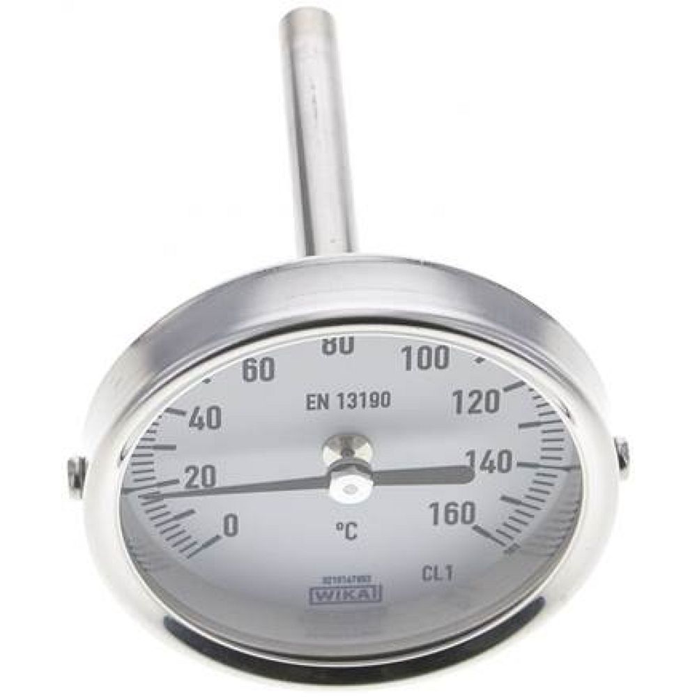Wika TWT 1606363 ES Bimetallthermometer, waagerecht D63/0 bis +160°C/63mm