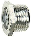 Riegler 111622.Reducing nipple short, G 1/4 o., G 1/8 i., AF 17, Stainless steel