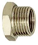 Riegler 100844.Reducing nipple short, G 1 o., G 3/4 i., nickel-plated brass