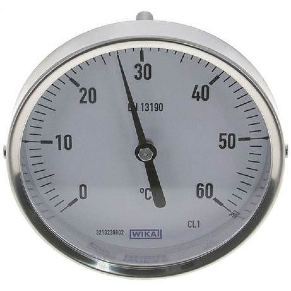 Wika TWT 60100100 ES Bimetallthermometer, waagerecht D100/0 bis +60°C/100mm