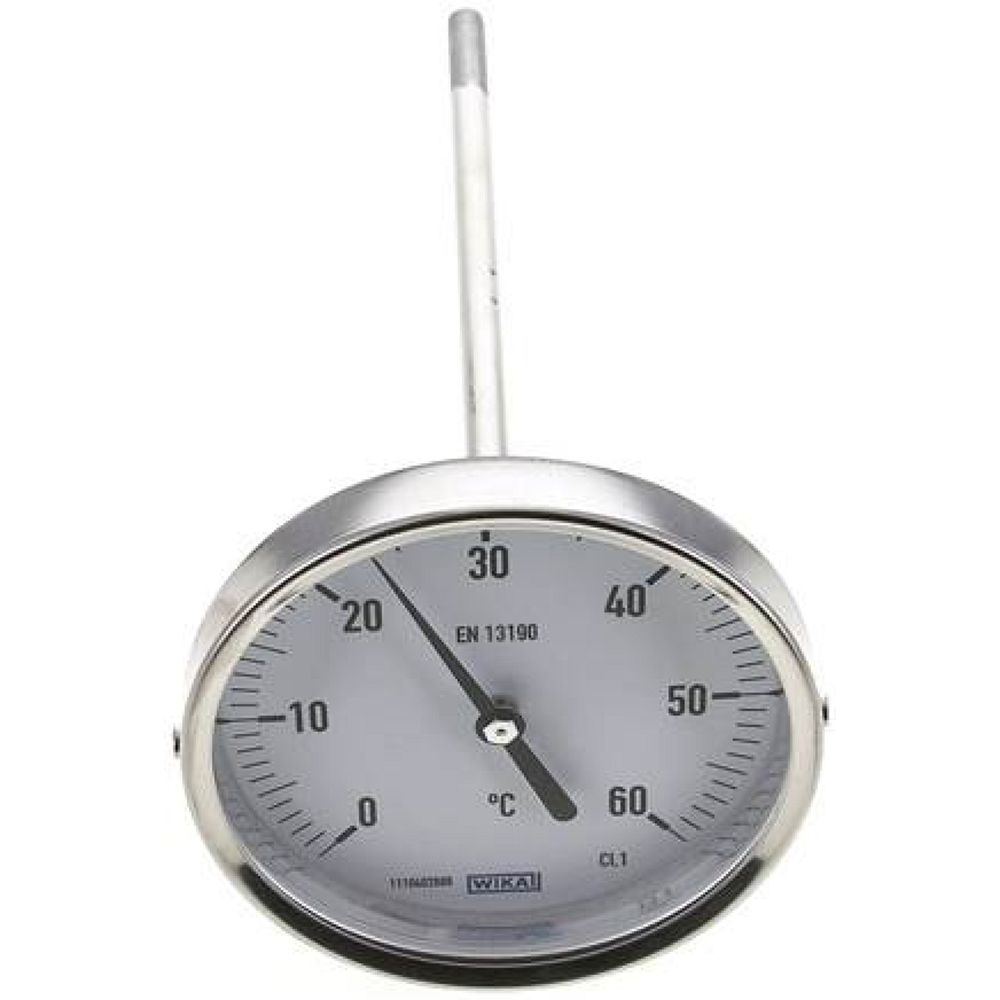 Wika TWT 60100200 ES Bimetallthermometer, waagerecht D100/0 bis +60°C/200mm