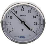 Wika TWT 8010063 ES Bimetallthermometer, waagerecht D100/0 bis +80°C/63mm
