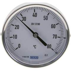 Wika TWT 8010063 ES Bimetallthermometer, waagerecht D100/0 bis +80°C/63mm