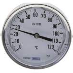 Wika TWT 12010063 ES Bimetallthermometer, waagerecht D100/0 bis +120°C/63mm