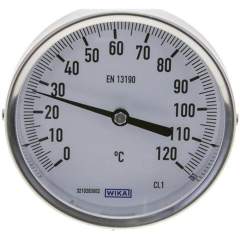 Wika TWT 12010063 ES Bimetallthermometer, waagerecht D100/0 bis +120°C/63mm