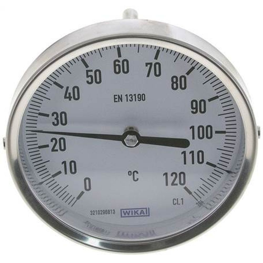 Wika TWT 120100100 ES Bimetallthermometer, waagerecht D100/0 bis +120°C/100mm