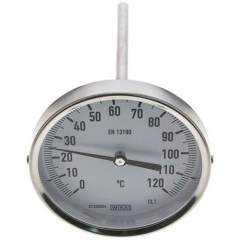 Wika TWT 120100160 ES Bimetallthermometer, waagerecht D100/0 bis +120°C/160mm