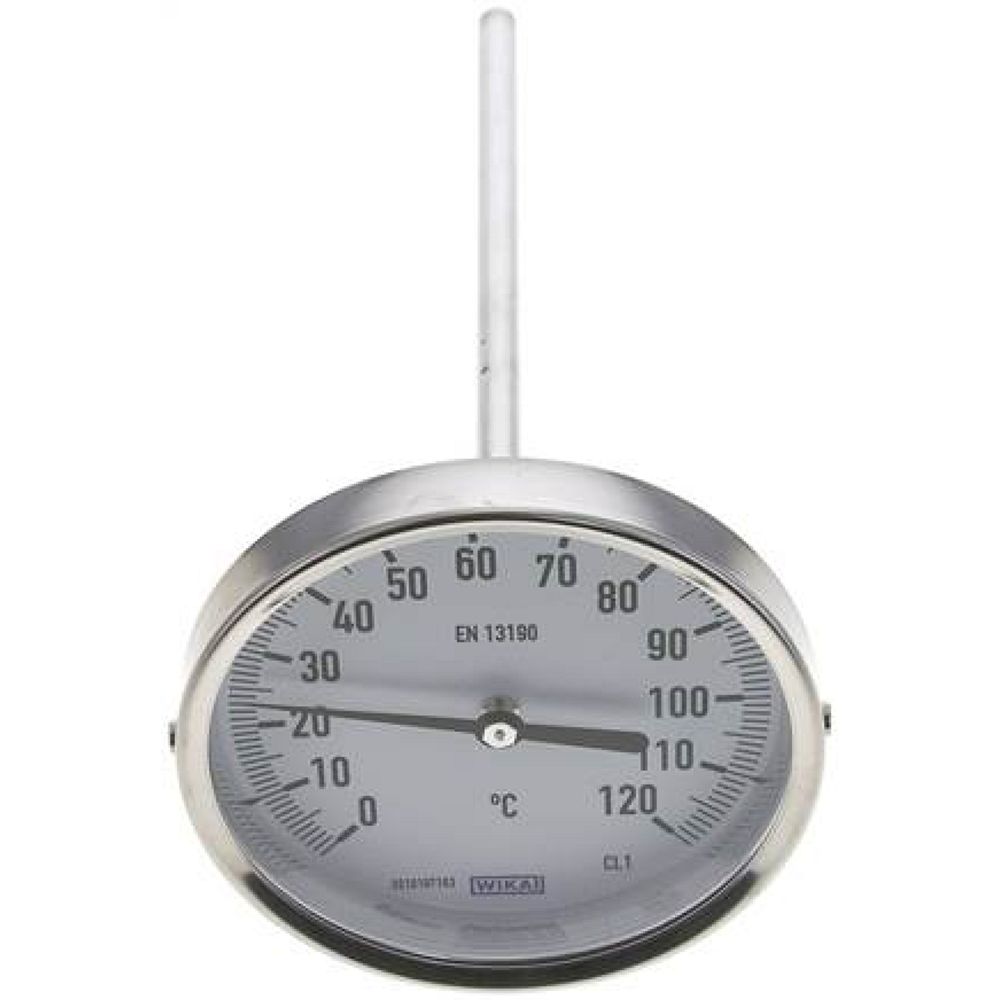 Wika TWT 120100200 ES Bimetallthermometer, waagerecht D100/0 bis +120°C/200mm