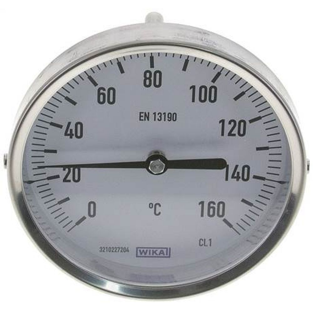 Wika TWT 160100100 ES Bimetallthermometer, waagerecht D100/0 bis +160°C/100mm