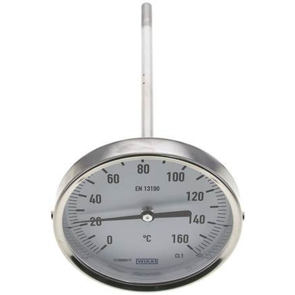 Wika TWT 160100200 ES Bimetallthermometer, waagerecht D100/0 bis +160°C/200mm