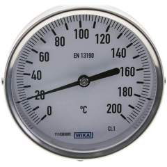 Wika TWT 20010063 ES Bimetallthermometer, waagerecht D100/0 bis +200°C/63mm