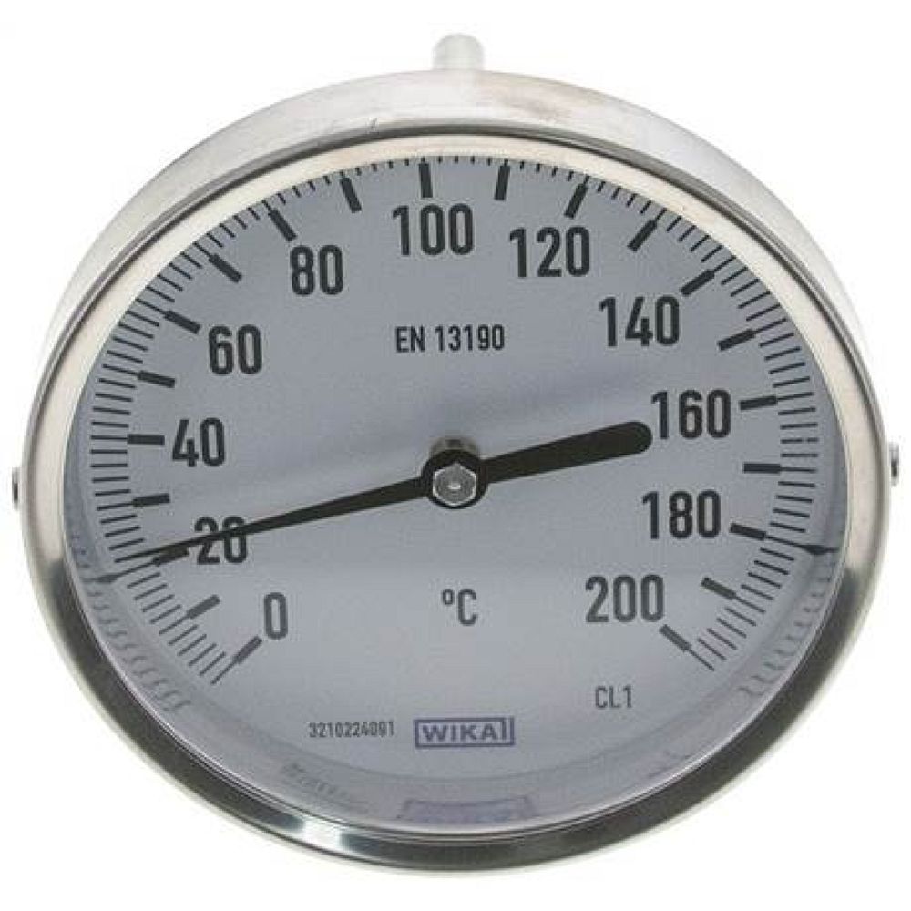 Wika TWT 200100100 ES Bimetallthermometer, waagerecht D100/0 bis +200°C/100mm