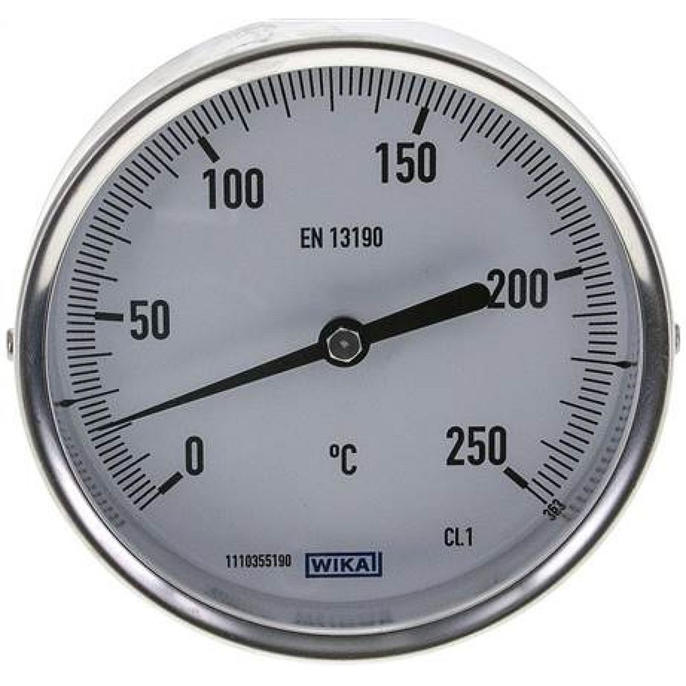 Wika TWT 25010063 ES Bimetallthermometer, waagerecht D100/0 bis +250°C/63mm