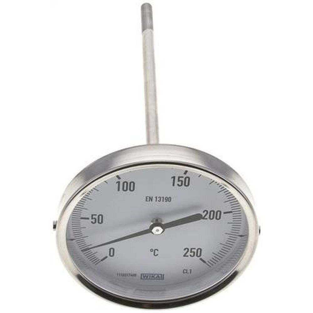 Wika TWT 250100200 ES Bimetallthermometer, waagerecht D100/0 bis +250°C/200mm