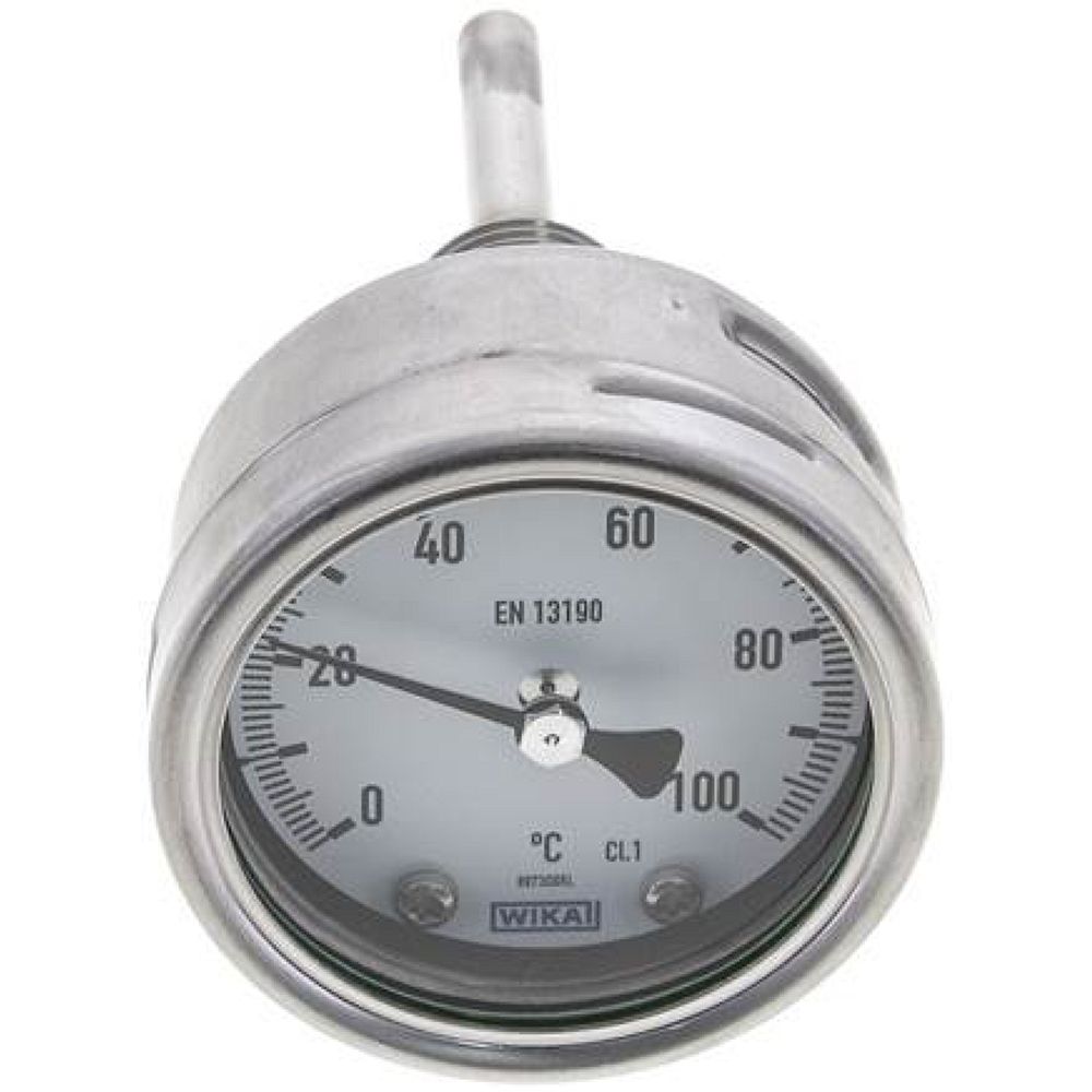 Wika TW 1006363 ES Bimetallthermometer, waagerecht D63/0 bis +100°C/63mm