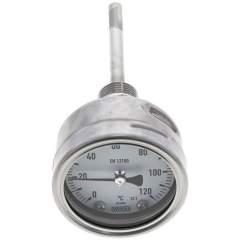 Wika TW 12063100 ES Bimetallthermometer, waagerecht D63/0 bis +120°C/100mm