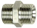 Riegler 111674.Double threaded nipple, M5 o., G 1/8 o., Stainless steel 1.4571
