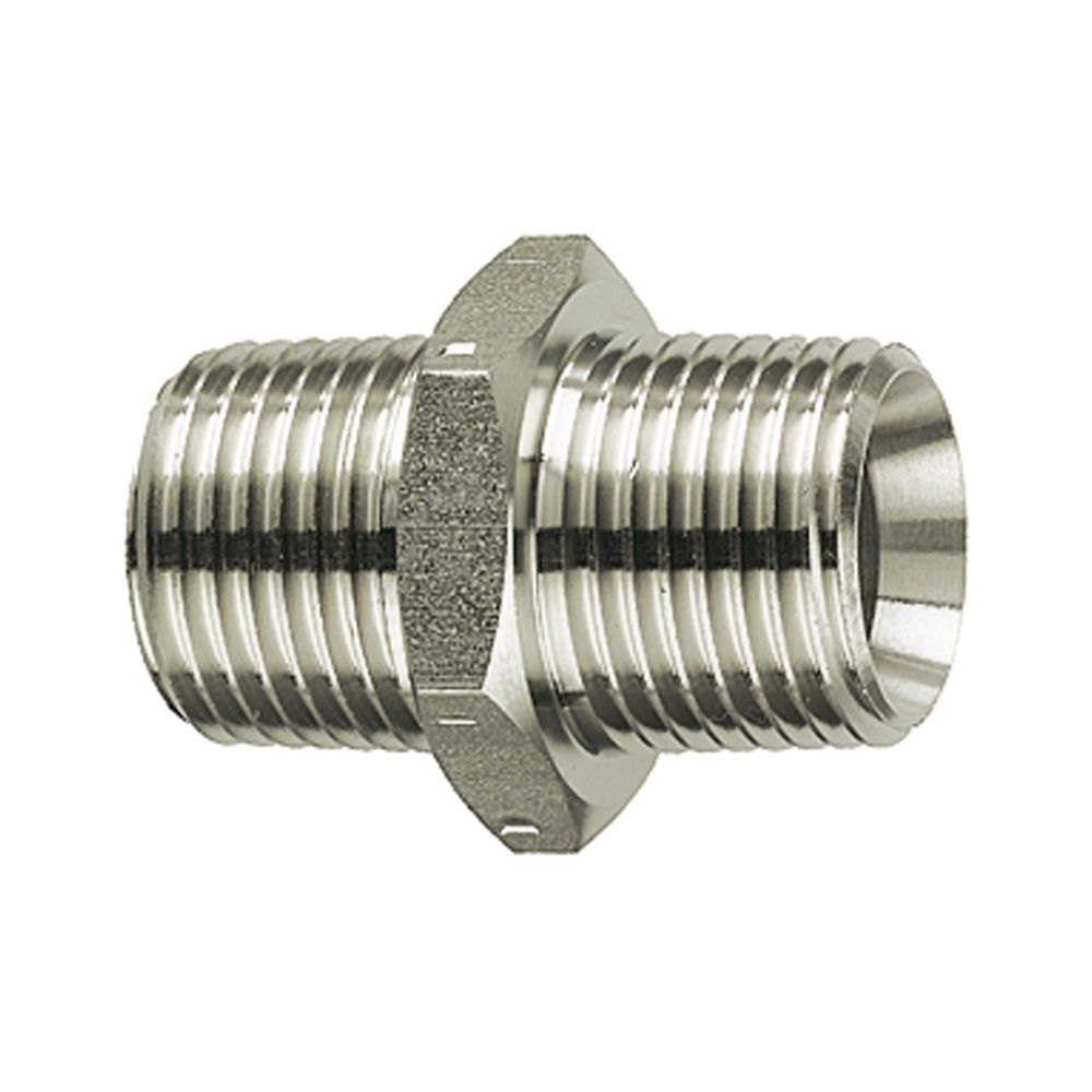 Riegler 125699.Double threaded nipple, R 3/4 o., R 1 o., Stainless steel 1.4571