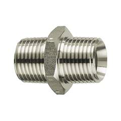 Riegler 125699.Double threaded nipple, R 3/4 o., R 1 o., Stainless steel 1.4571
