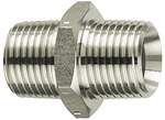 Riegler 125697.Double threaded nipple, R 1/2 o., R 3/4 o., Stainless steel