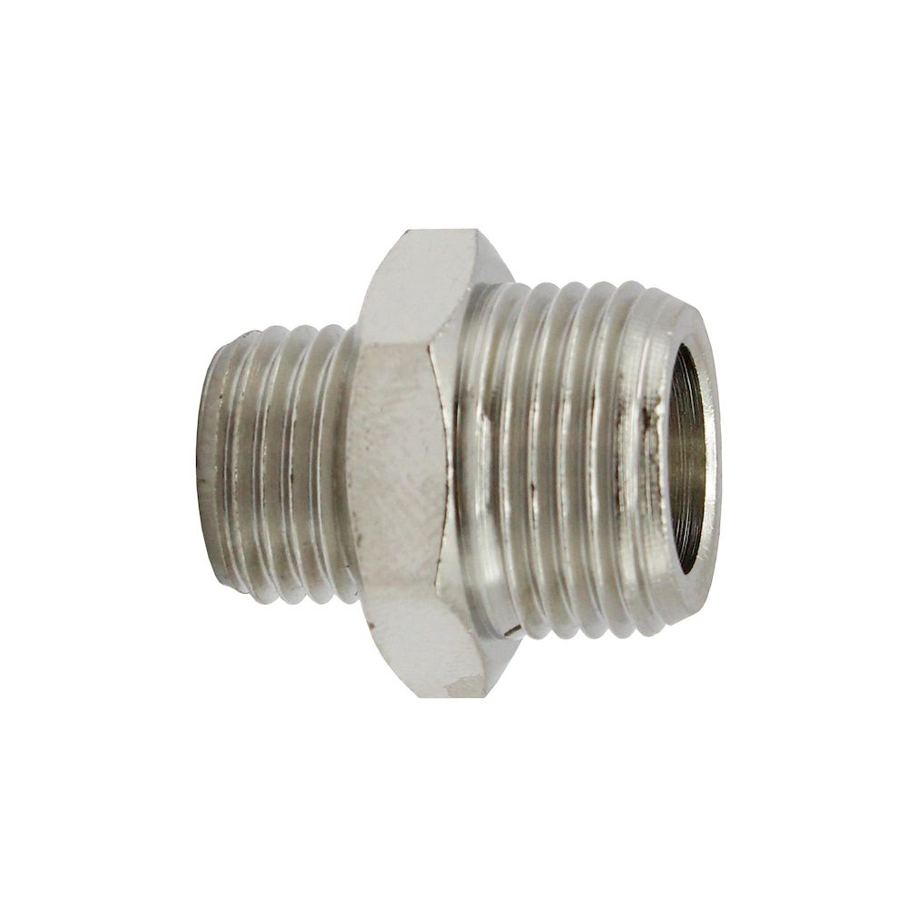 Riegler 115668.Double threaded nipple »value line«, G 1/8, G 1/8, AF 14,